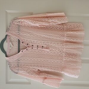 Style & Co. Blush Crochet Top